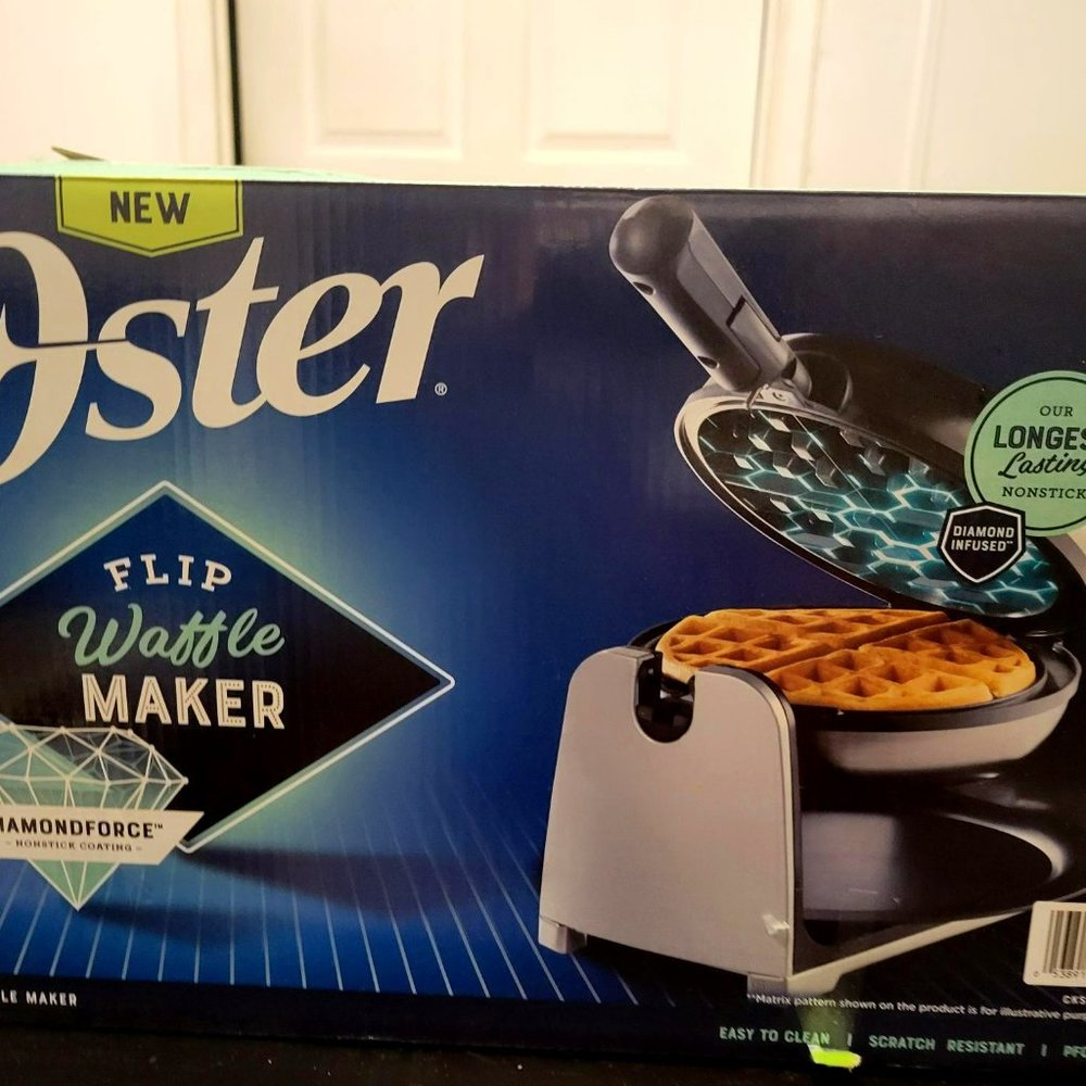 Oster 2109990 Diamond Force Nonstick Flip Waffle Maker